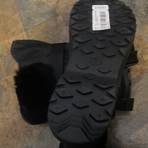 UGG Black Fur-Trimmed Boots